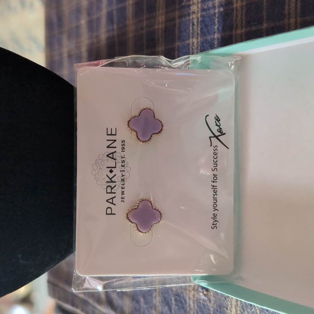 Lavender Lana Studs